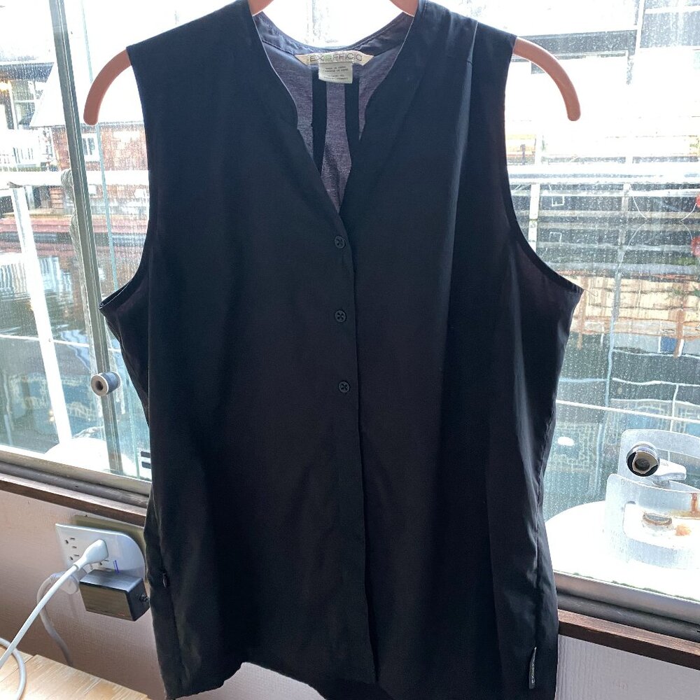 ExOfficio Black Sleeveless Button Up